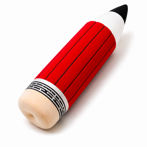red pencil plush angled product shot