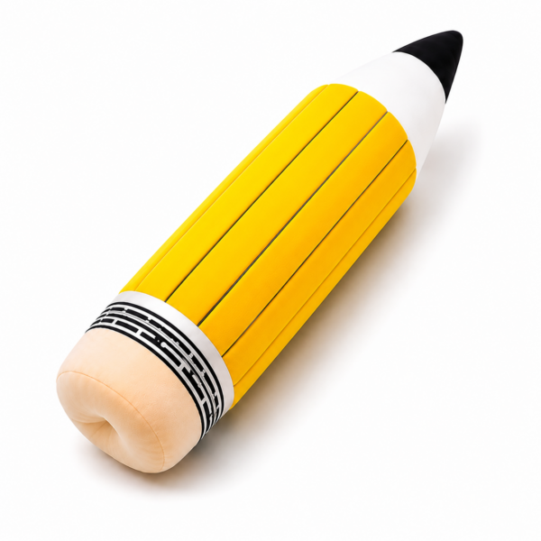 yellow pencil plush angled product shot