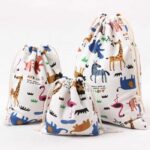 Animal Print Drawstring Bag