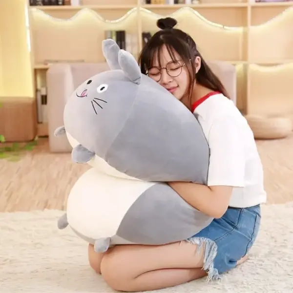 hugging a sumikko gurashi plush