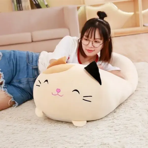 relaxing on a large sumikko gurashi plush