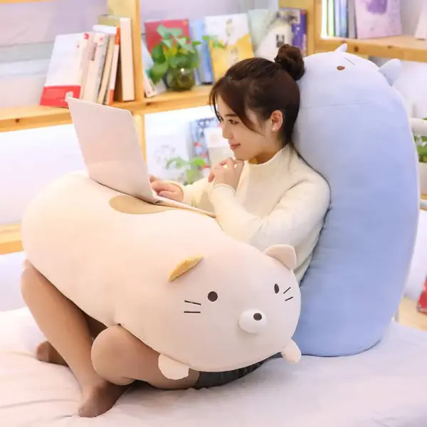 working on a sumikko gurashi giant plush