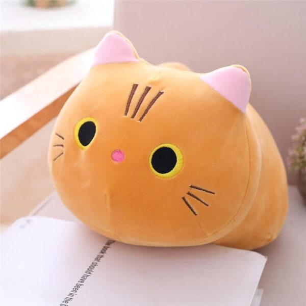 35 cm Open Eyes Orange Cute Cat Soft Pillow