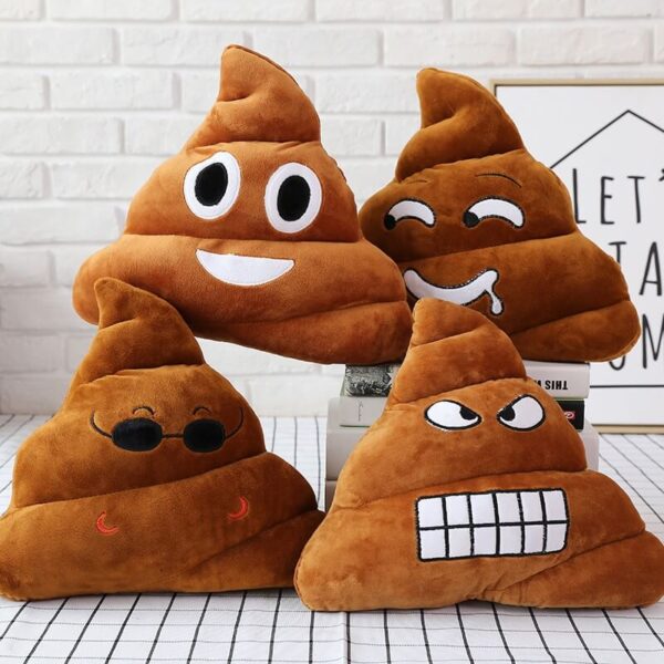 Multiple emotion of Poop Emoji stuffed pillow