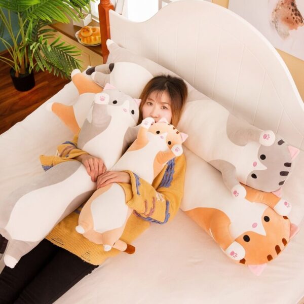 Long Cartoon Cat Plush