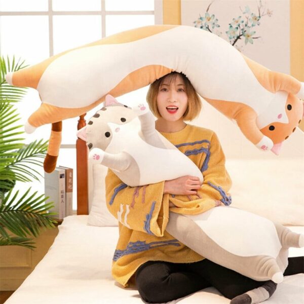 Long Cartoon Cat Plush