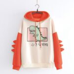 Kawaii Women Dinosaur Print Sweatshirt