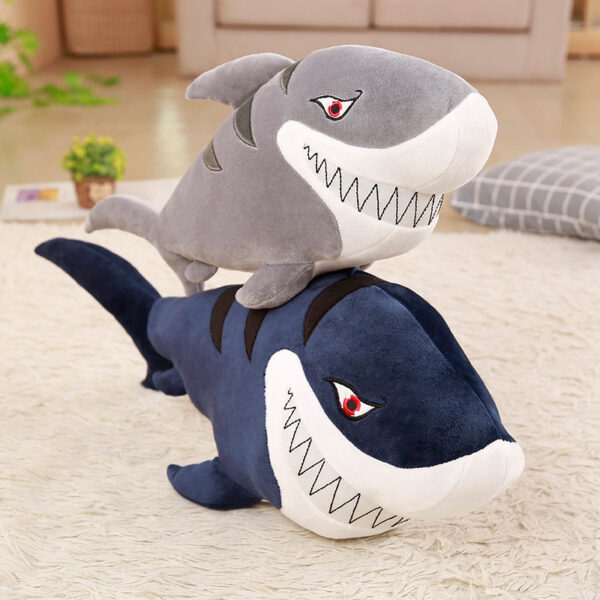 Blue and Gray Giant Shark Plush