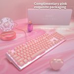Kawaii Pink Backlit LED Keyboard