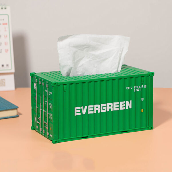 Kawaii Cargo Container Design Tissue Box