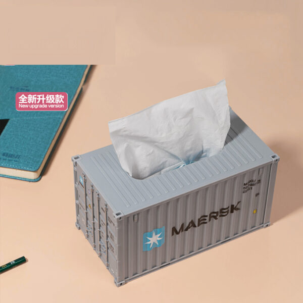 Kawaii Cargo Container Design Tissue Box