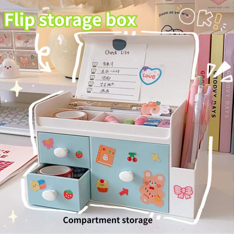 Kawaii Desktop Plastic Drawer Storage Box — Kawaii Stuffed Animal | Kawaii Merchandise