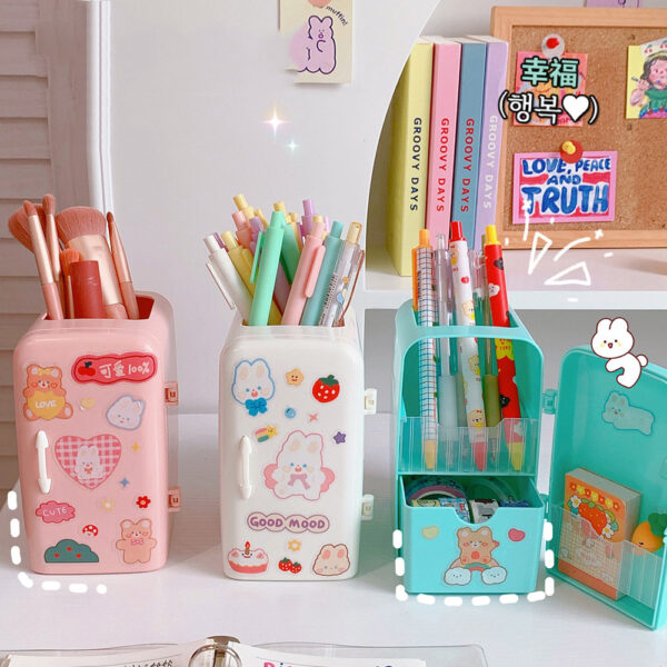 Kawaii Refrigerator Design Desktop Organizer