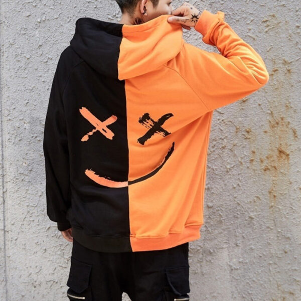 Unisex Oversized Smile Design Streetwear Hoodies