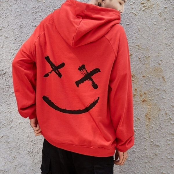 Unisex Oversized Smile Design Streetwear Hoodies