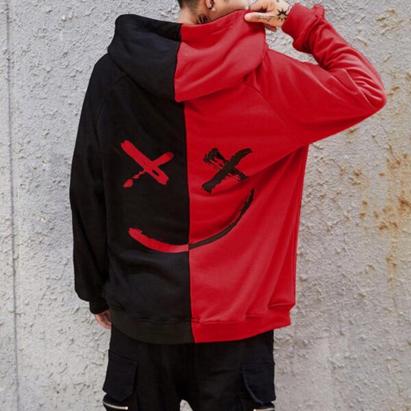 Unisex Oversized Smile Design Streetwear Hoodies