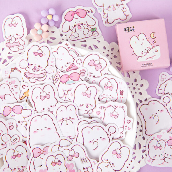 45 Pieces Kawaii Rabbit Stickers