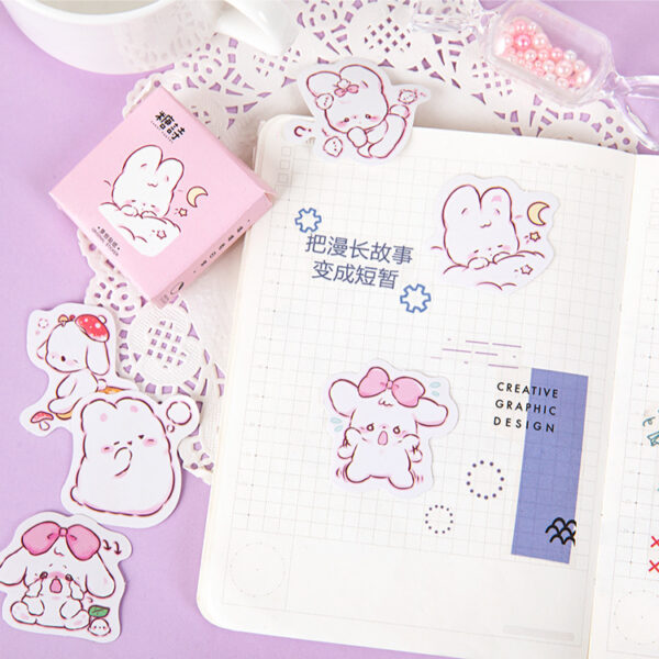 45 Pieces Kawaii Rabbit Stickers