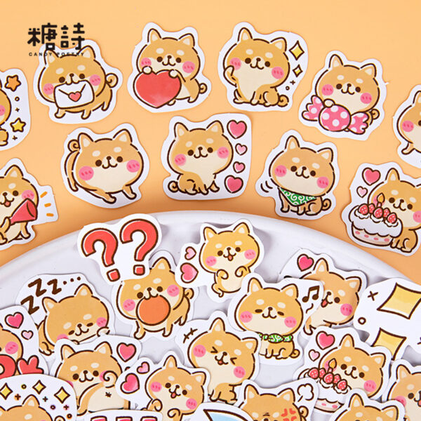45 Pieces Kawaii Shiba Inu Stickers