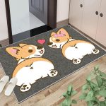 Anti-Slip Corgi Dog Door Mat