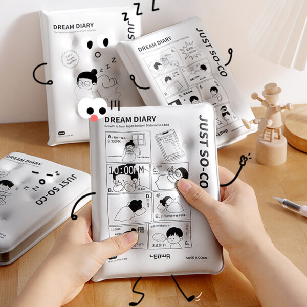 Black and White Kawaii Student Notebook