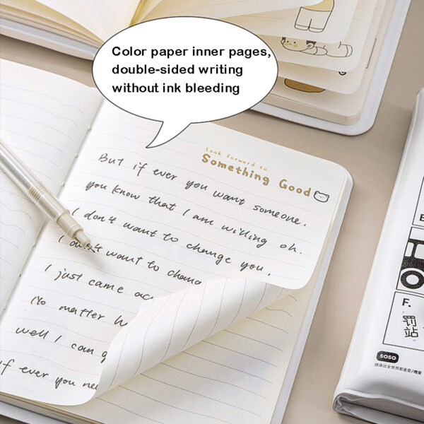 Black and White Kawaii Student Notebook