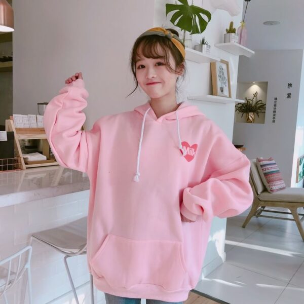 Japanese Kawaii Strawberry Milk Box Hoodie