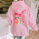 Japanese Kawaii Strawberry Milk Box Hoodie