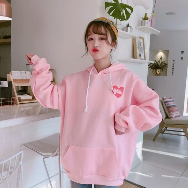 Japanese Kawaii Strawberry Milk Box Hoodie