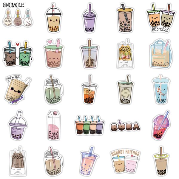 Kawaii Boba Tea Stickers