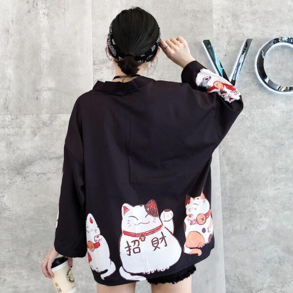 Kawaii Cat Japanese Women Kimono