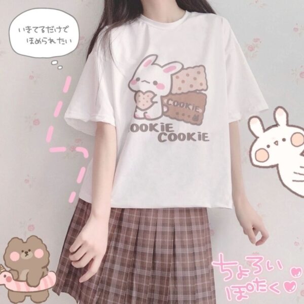 Kawaii Cookie Print Tshirt