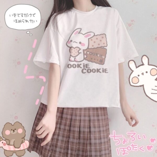 Kawaii Cookie Print Tshirt