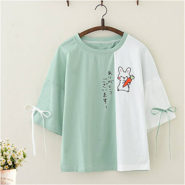 Kawaii Japanese Rabbit Women T Shirt