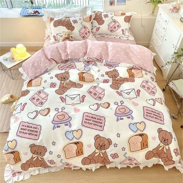 Kawaii Bear Bedding Set