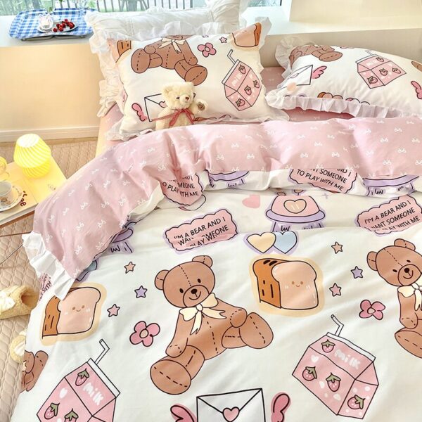 Kawaii Bear Bedding Set