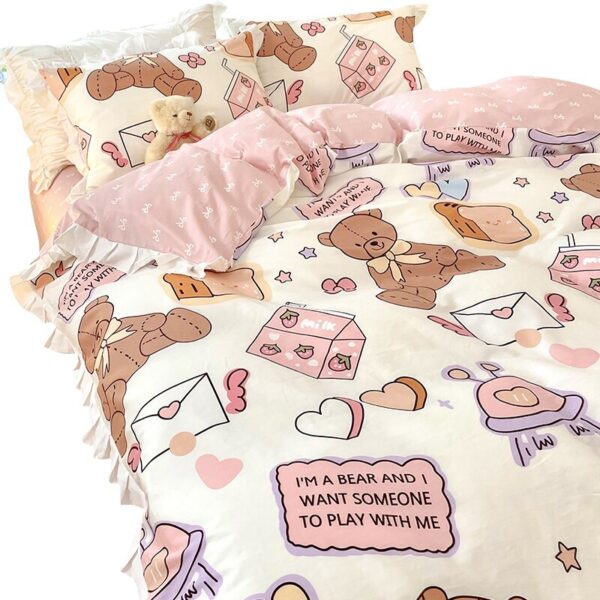 Kawaii Bear Bedding Set