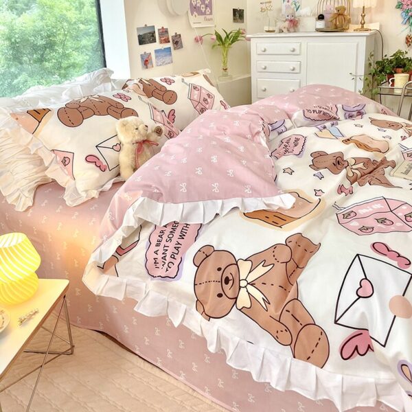 Kawaii Bear Bedding Set