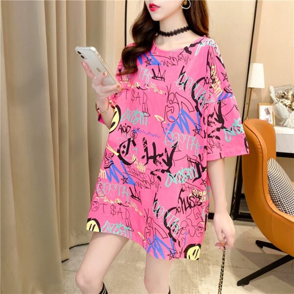 Korean Style Oversized Graphic Tees For Women