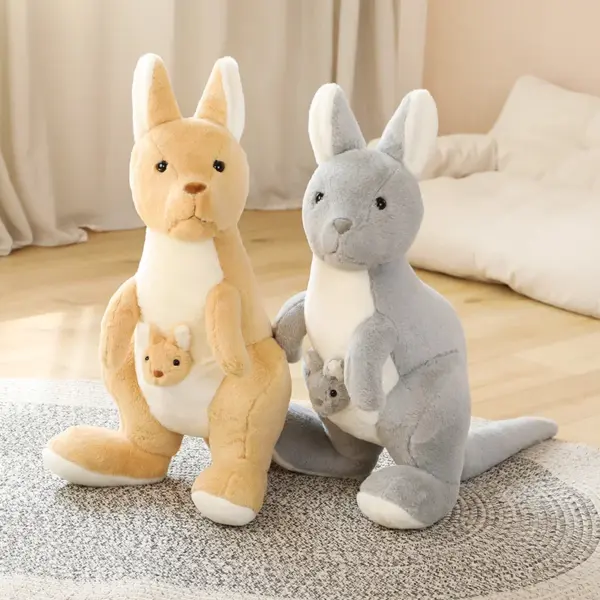 Brown and Grey Kangaroo Stuffed Animals