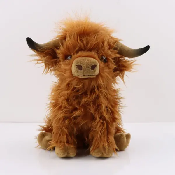 Highland Cow Stuffed Animal - Kawaii Cow Plush Toy