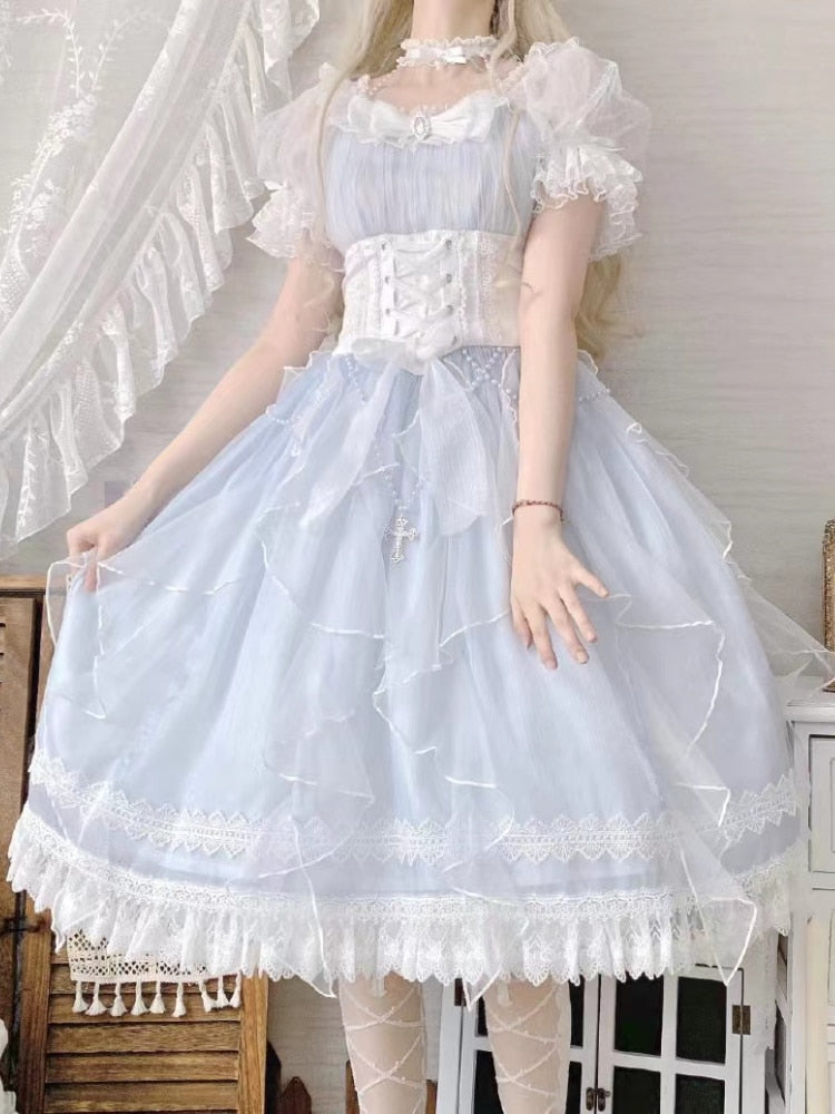 Light Blue Fairy Princess Dress — Kawaii Harajuku Dress | Kawaii Merchandise