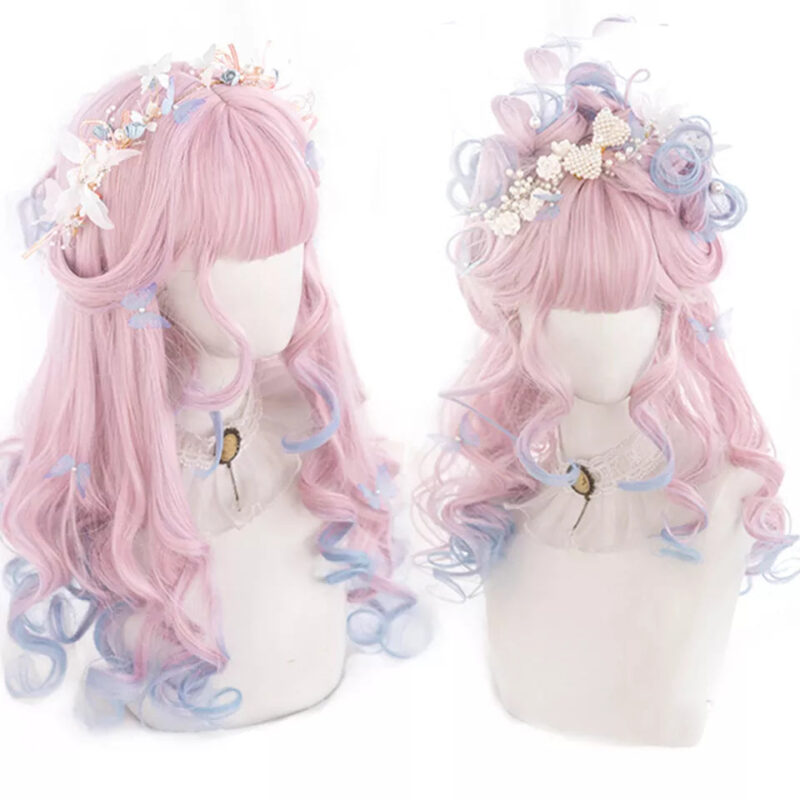 Dainty Blue Pink Ombre Wig — Kawaii Stuffed Animal | Kawaii Merchandise