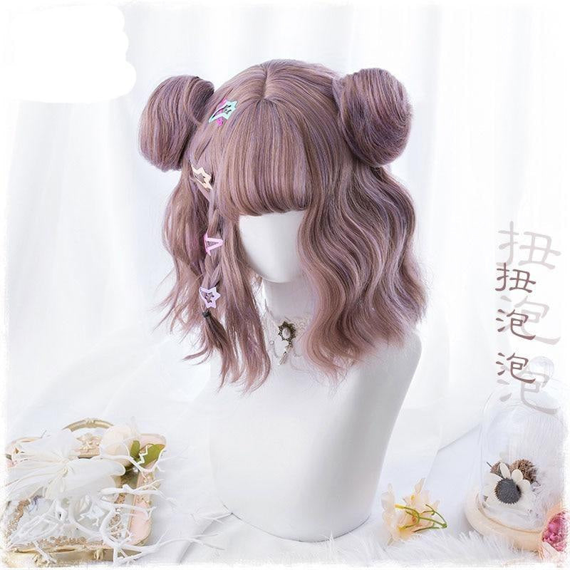 Wavy Bob With Buns Wig — Kawaii Stuffed Animal | Kawaii Merchandise