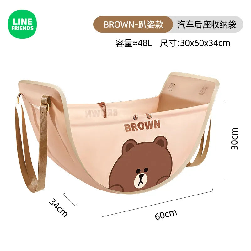 Brown Bear Car Seat Storage Bag in Light Brown - Kawaii Merchandise