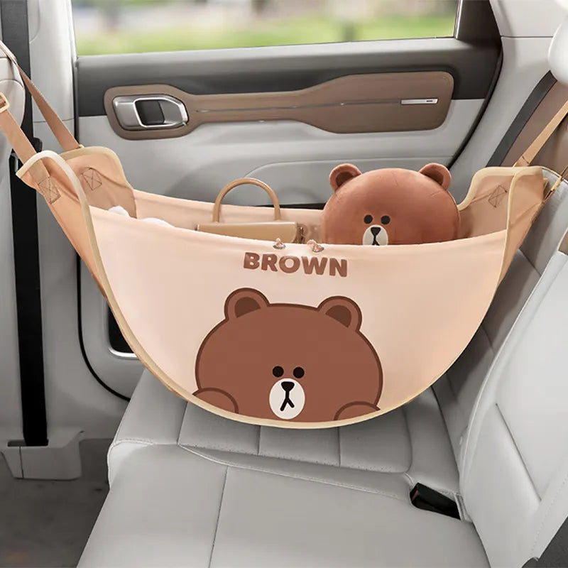 Brown Bear Car Seat Storage Bag - cute car accessory from Kawaii Merchandise