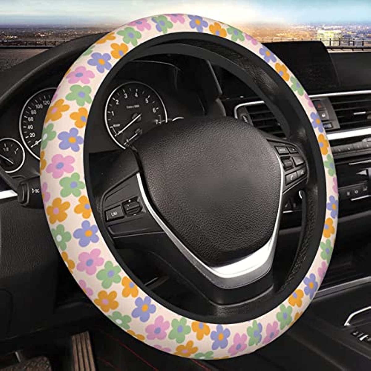 Floral Steering Wheel Cover - cute car accessory from Kawaii Merchandise