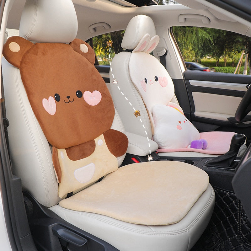Bunny and Bear Car Seat Covers - detail view 9 | Kawaii Merchandise