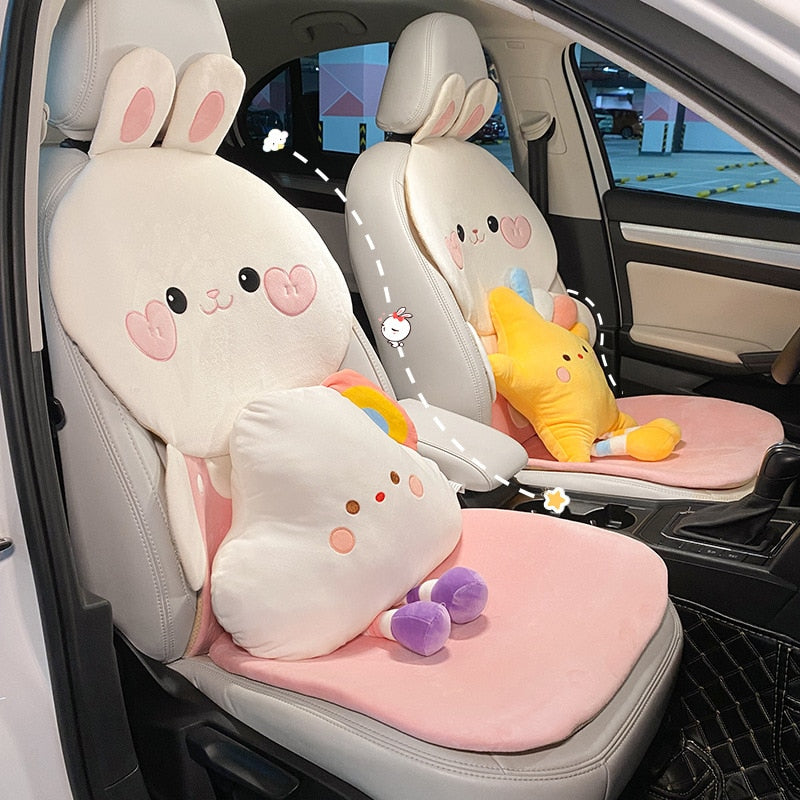 Bunny and Bear Car Seat Covers - cute car accessory from Kawaii Merchandise