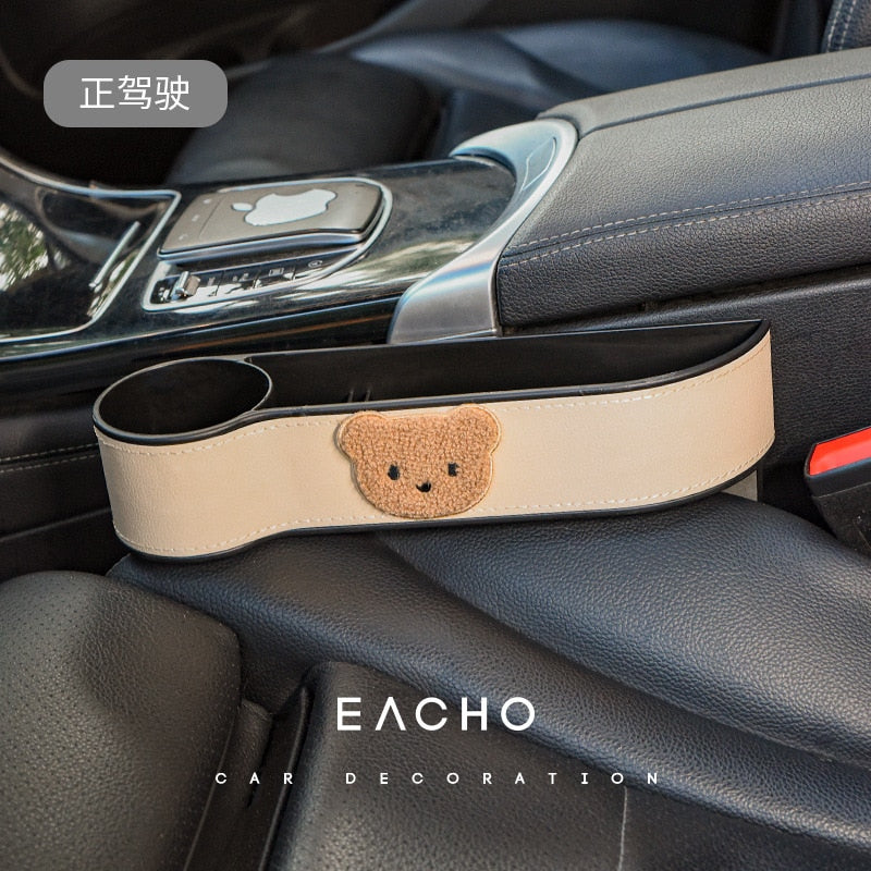 Car Seat Storage Box in Tan Driver's Side - Kawaii Merchandise